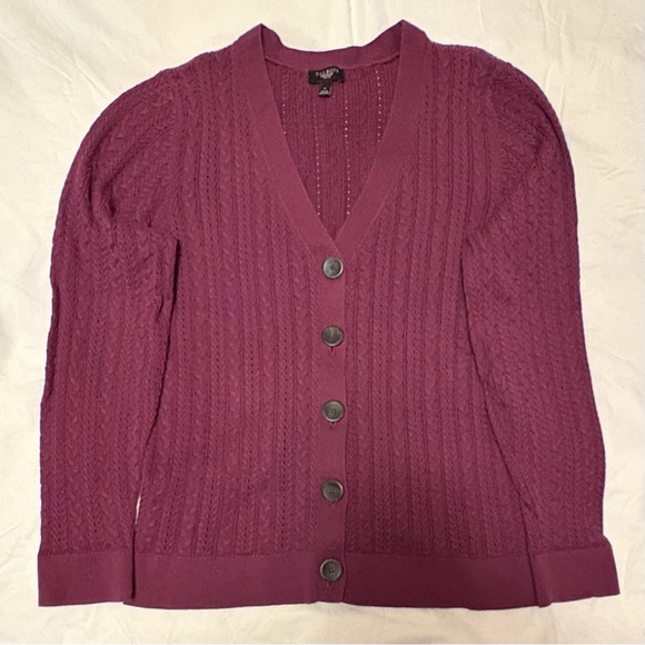 Talbots Cabled Cotton Cardigan - Picture 7 of 7